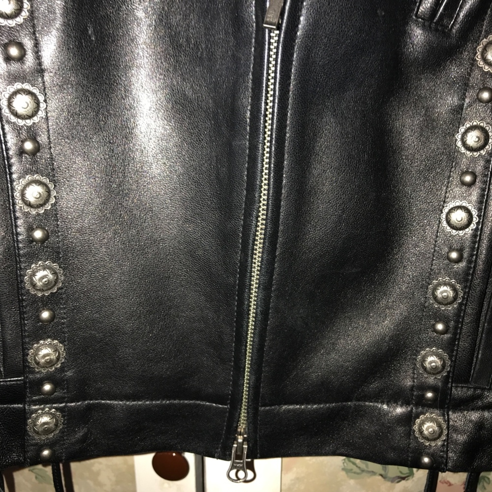 CRIPPLE CREEK Designer Studded Leather Jacket - Picture 4 of 8
